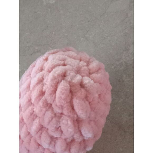 Handmade Pink Soft Plush Crochet Amigurumi Peep Bunny Stuffed Animal For Ages 4+ - Picture 2 of 7
